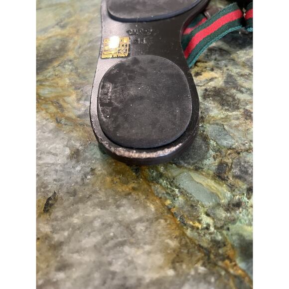 Gucci GG Web Stripe Logo thong Sandals Flip Flops guccissima size 36 - Picture 7 of 9